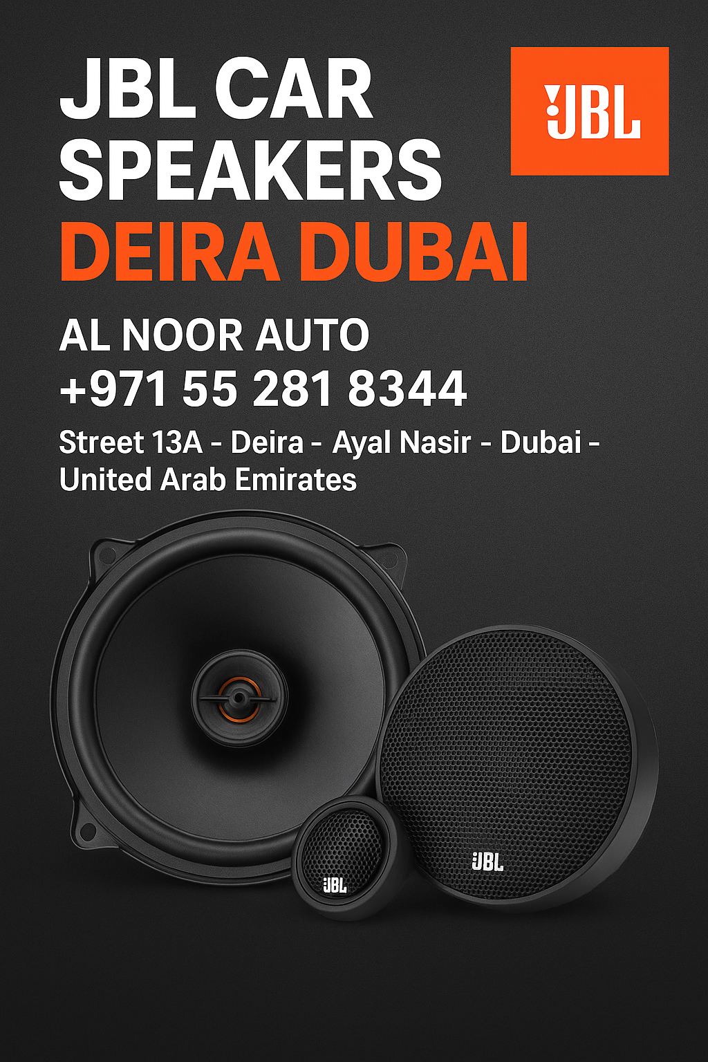 JBL car speakers Deira Dubai